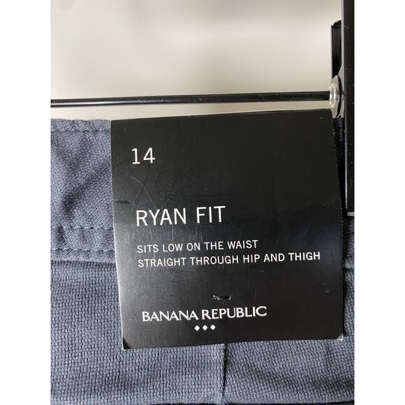 Banana Republic Factory Ryan Fit Pants Women's 14 Black Cotton Straight NWT NEW - Picture 6 of 7